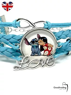 Buy Lilo And Stitch Kiss Bracelet Band Friendship Bangle Jewellery Glass Love Wrist • 3.99£