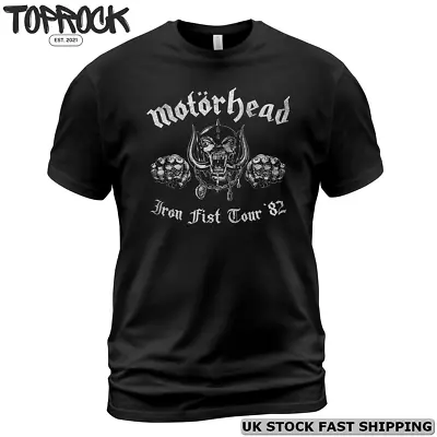 Buy Motörhead Iron Fist Tour Vintage T-Shirt Rock Band Motorhead S-5XL Black Shirt • 16.98£