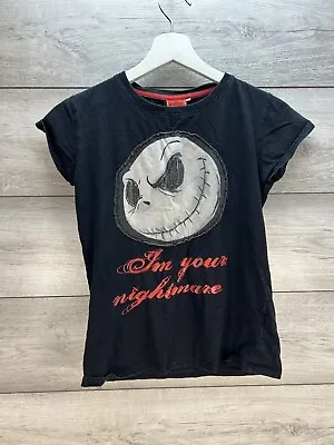 Buy Disney The Nightmare Before Christmas T-Shirt Girls Size Large Black/White/Red • 7.99£