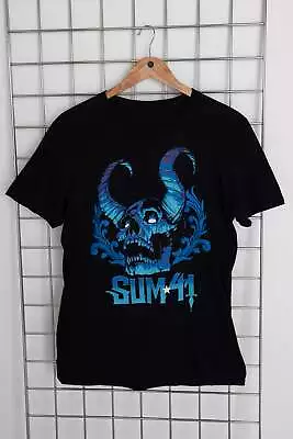Buy Daisy Street Licensed Relaxed T-Shirt With Sum 41 Blue Dragon Print • 11.99£
