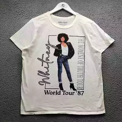 Buy Whitney Houston The Moment Of Truth World Tour '87 T-Shirt Women's Large L White • 19.27£