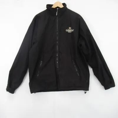 Buy Guinness Coat UK XL 42-44 Offical Merchandise Black Jacket Full Zip Waterproof • 34£