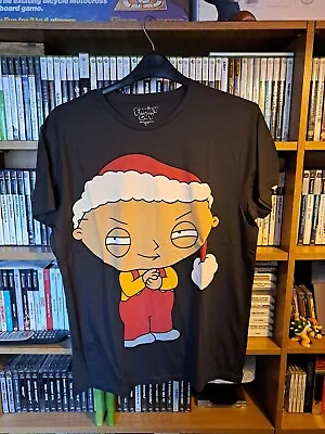 Buy Family Guy Stewie Christmas T Shirt  Black - Size L • 6.51£
