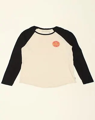Buy VANS Womens Graphic Top Long Sleeve UK 16 Large White Colourblock Cotton NN07 • 10.10£