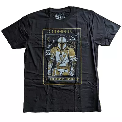 Buy Star Wars The Mandalorian Bounty Hunter Cotton Short Sleeve T-Shirt Black Large • 7.50£