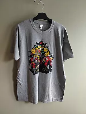 Buy Nintendo Gaming Grey T-Shirt Bowser Ganon Robotnik Men’s Size L Large NWT  • 15£