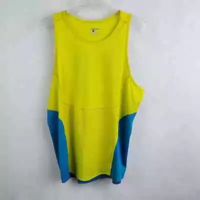 Buy Brooks Women's Yellow/Blue Equilibrium Technology Pullover Tank Top Size L • 15.90£