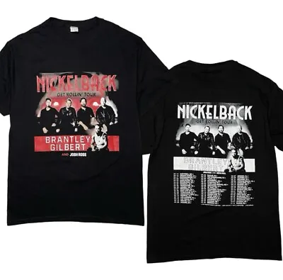 Buy NICKELBACK Get Rollin Tour Concert T Shirt Womens Medium Black Short Sleeve Slim • 14.42£