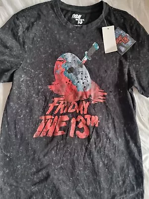 Buy Mens Friday The 13th Tshirt Jason Voorhees Bnwt Small • 7.99£