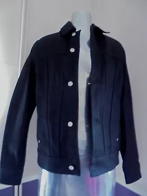 Buy Mens Zara Jean Jacket Pockets Collared Black Size Small • 5.99£