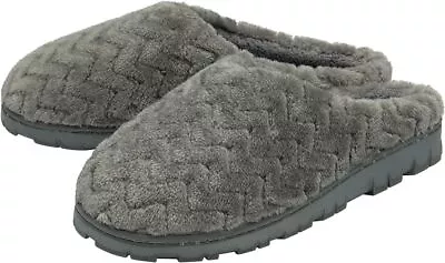 Buy Dunlop Ladies Womens Slippers Mules Cosy Faux Fur Memory Foam Slip On Sizes 3-8 • 14.99£