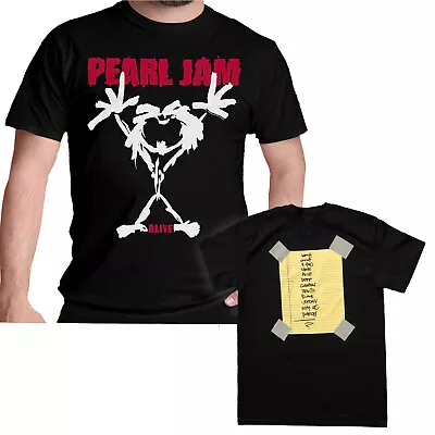 Buy Pearl Jam Stickman T Shirt Alive Officially  Licensed Mens Black Merch New • 15.94£
