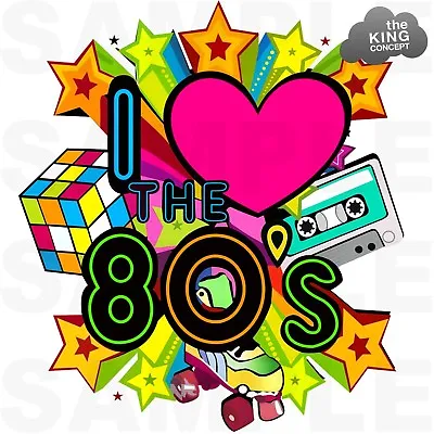 Buy I Love The 80's Retro Iron On T-Shirt Transfer Rock Star Back 1980s 80s Eighties • 1.89£