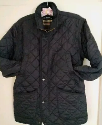 Buy Black Quilted Tartan Lined Field Jacket 16 - 22  P2P • 8.99£