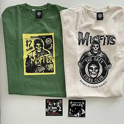 Buy MISFITS:  Two Official OBEY T-shirts MEDIUM Brand New + Bonus! Danzig/Samhain • 37.92£