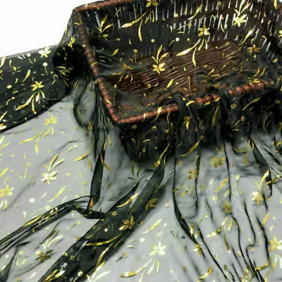 Buy Bronzing Chiffon Fabric Sheer Thin Hanfu Dress Costume Material DIY By Metre SHP • 13.84£