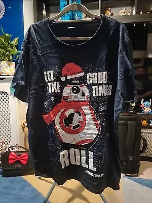 Buy Men's Star Wars The Force Awakens BB-8 Christmas T-Shirt 3XL • 3£