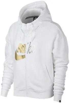 Buy Nike Shine Sportswear Oversized Cropped Zip Hoodie Jacket CJ5034-078 Size XL New • 54.99£