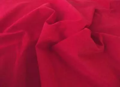 Buy Faux Suede Suedette Fabric Material 170g - RED • 1.99£