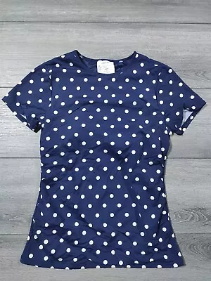 Buy Swim Shirt Womens Size 2 Tall Dark Blue Navy Polka Dot Swimwear Cute Lake Pool • 12.88£