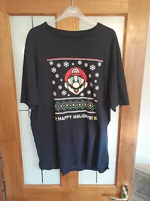 Buy Nintendo Super Mario Happy Holidays Christmas T Shirt Size XL Pre-owned Good • 10£
