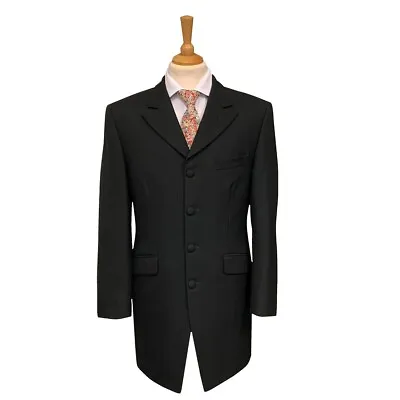 Buy Black 3/4 Length Jacket -  Wedding / Drape Coat / Steampunk / Teddy Boy / Goth • 45£