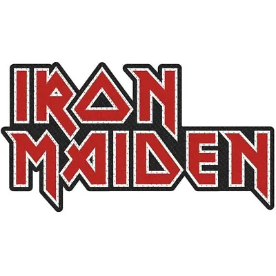 Buy IRON MAIDEN Patch: LOGO CUT OUT IN RETAIL PACK: Red Official Merch Fan Gift £pb • 4.45£