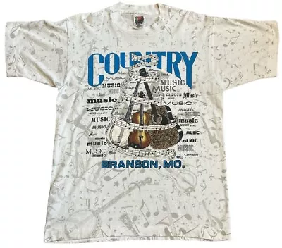 Buy Country Music Branson AOP 1993 Vintage Single Stitch T Shirt Size M • 20£