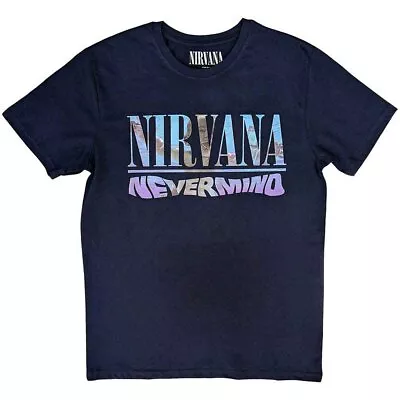 Buy Nirvana Nevermind Navy Blue Large Unisex T-Shirt NEW • 18.99£