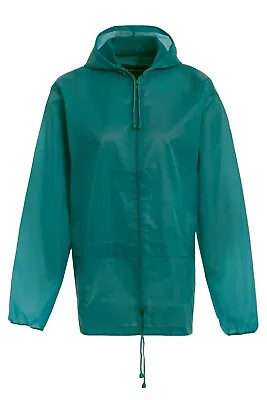 Buy Mens Womens Unisex Raincoat Ladies Shower Rain Kagoul Parka Hooded Jacket Coat • 6.99£