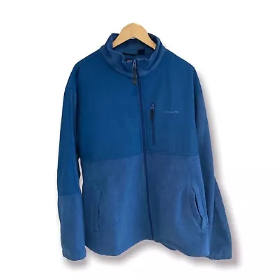 Buy Vintage Chaps Ralph Lauren Mens Fleece Jacket Embroidered Logo XL Blue • 13.95£