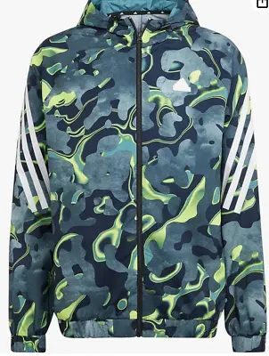 Buy Adidas Aop Full Zip Jacket, Mens Jacket UK Size X-Large • 19.97£