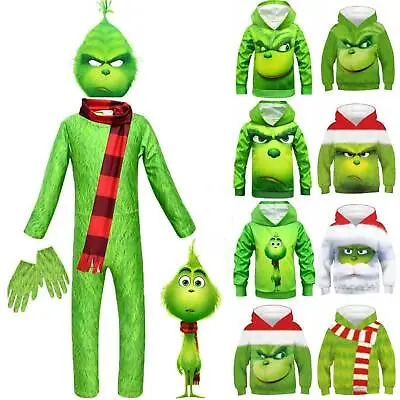 Buy Kids Girls Boys Hoodie Fancy Cartoon Jumper Xmas Christmas Pullover Tops Costume • 15.91£