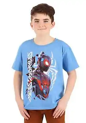 Buy Boys Miles Morales Spider-Man Blue T-Shirt • 7.88£