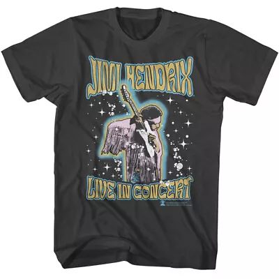 Buy Jimi Hendrix Live In Concert Galaxy Stars Men's T Shirt Rock Music Concert Merch • 40.37£