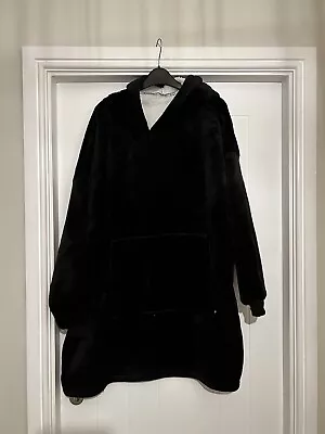 Buy Unbranded Super Fluffy Oversized Black Fluffy Hoodie With Teddy Fleece Lining  • 5£