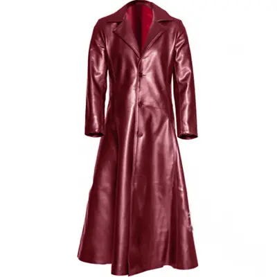 Buy Steampunk Women/Men Long Leather Jacket Trench Coat Motor Biker Slim Overcoat • 41.11£