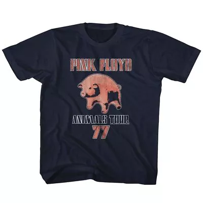 Buy Kids Pink Floyd Animals Tour 1977 Navy Music Band Shirt • 17.72£
