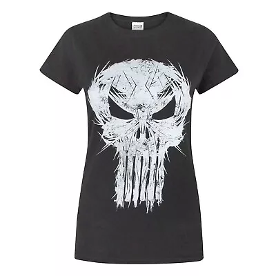 Buy The Punisher Womens/Ladies Logo T-Shirt NS5788 • 12.98£