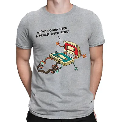Buy Cassette Tape And Pencil Joke 90s Cartoon Funny Vintage Mens Womens T-Shirts #D • 9.99£
