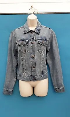 Buy Denim Jacket,washed Blue,50's,60's,70's,80's,90s Vintage Style,casual,,size 8-10 • 5.99£