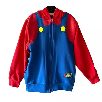Buy Boys’ Nintendo Super Mario Cosplay Sweatshirt/Jacket Size M - Royal Blue & Red • 7.44£