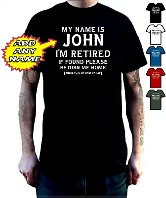Buy Funny Retirement T-Shirt With Personalised Name... Underwear. Great Gift • 11.99£