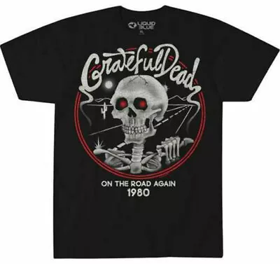 Buy Official Grateful Dead On The Road Again Mens Black T Shirt Grateful Dead Tee • 16.50£