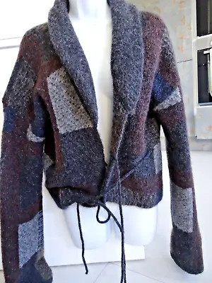 Buy SARAH PACINI Wool Wrap Jacket - One Size M/L ~ Stylish And Cosy ! • 45£