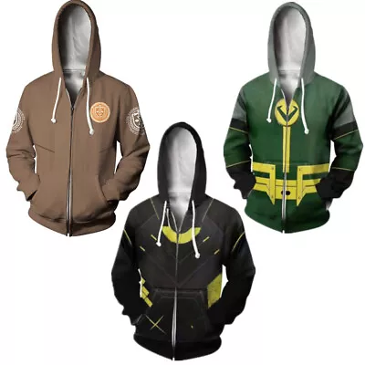 Buy Loki Hoodie VARIANT Printed Sweatshirt Adult Casual Wear Zip Up Jacket Coat New • 25.39£