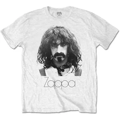 Buy Frank Zappa Thin Logo Portrait White Medium Unisex T-Shirt NEW • 16.99£