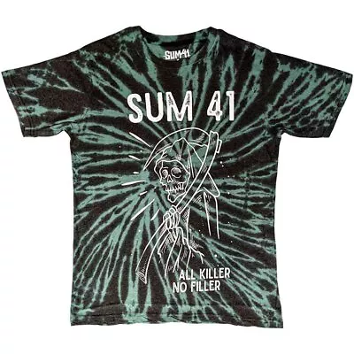Buy Sum 41 Reaper Green Dip-Dye Wash Large Unisex T-Shirt NEW • 17.99£