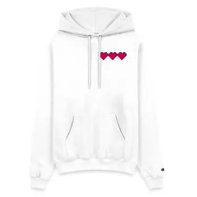Buy Pixel Heart Lives Champion Unisex Powerblend Pullover Sweatshirt Custom Graphic • 45.27£