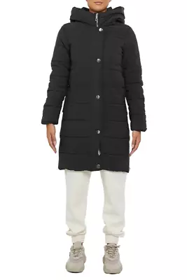 Buy Womens Ladies Longline Hooded Jacket Long Sleeve Puffer Padded Bodywarmer Coat • 28.95£